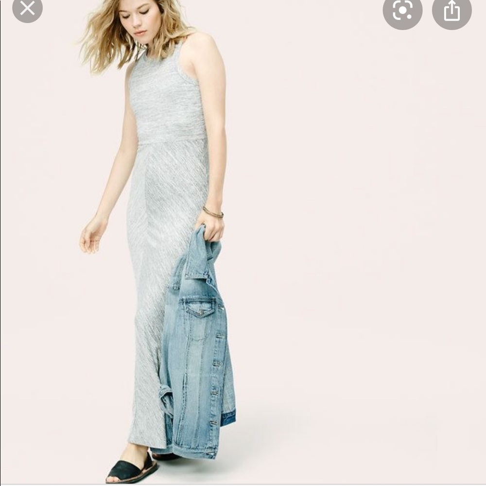 Lou & Grey Marled Gray Maxi Dress.